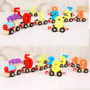 Children Preschool Wooden Digital 0~9 Number Train Blocks Board Game Kids Early Learning Toy Gift
