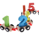 Children Preschool Wooden Digital 0~9 Number Train Blocks Board Game Kids Early Learning Toy Gift