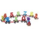 Children Preschool Wooden Digital 0~9 Number Train Blocks Board Game Kids Early Learning Toy Gift