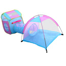 55'' Kids Playhouse Tent With Tunnel Set, Portable Outdoor Indoor Pop Up Playhouse Ball Pit Tent Toys Toddlers Child Christmas Gift