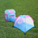 55'' Kids Playhouse Tent With Tunnel Set, Portable Outdoor Indoor Pop Up Playhouse Ball Pit Tent Toys Toddlers Child Christmas Gift