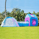 55'' Kids Playhouse Tent With Tunnel Set, Portable Outdoor Indoor Pop Up Playhouse Ball Pit Tent Toys Toddlers Child Christmas Gift