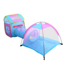 55'' Kids Playhouse Tent With Tunnel Set, Portable Outdoor Indoor Pop Up Playhouse Ball Pit Tent Toys Toddlers Child Christmas Gift