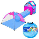 55'' Kids Playhouse Tent With Tunnel Set, Portable Outdoor Indoor Pop Up Playhouse Ball Pit Tent Toys Toddlers Child Christmas Gift