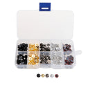 200 PCS Mix Colored Plastic Round Safety Flat Eyes for Teddy Bear Doll Animal DIY Making 8mm