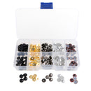 200 PCS Mix Colored Plastic Round Safety Flat Eyes for Teddy Bear Doll Animal DIY Making 8mm