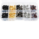 200 PCS Plastic Round Safety Flat Eyes for Teddy Bear Doll Animal DIY Making 10mm