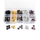 200 PCS Plastic Round Safety Flat Eyes for Teddy Bear Doll Animal DIY Making 10mm