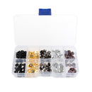 200 PCS Plastic Round Safety Flat Eyes for Teddy Bear Doll Animal DIY Making 10mm