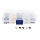 200 PCS Plastic Round Safety Flat Eyes for Teddy Bear Doll Animal DIY Making 10mm