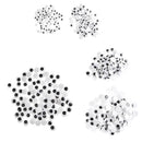 600 Pieces Non-adhesive Wiggly Wobbly Joggle Eyes Round Moving Eyes for Scrapbooking Dolls Crafts DIY 6-13mm