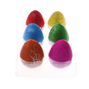 6 Pieces Crack Dinosaur Eggs Hatching Toy with Mini Dinosaur Figures Inside - A