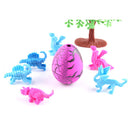 6 Pieces Crack Dinosaur Eggs Hatching Toy with Mini Dinosaur Figures Inside - A