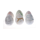 6 Pieces Crack Dinosaur Eggs Hatching Toy with Mini Dinosaur Figures Inside - C
