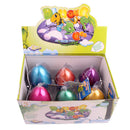 6 Pieces Crack Dinosaur Eggs Hatching Toy with Mini Dinosaur Figures Inside - B