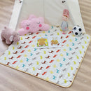 Non-slip Square Play Mat / Rug for Kids Baby Crawling Rugs Carpet Indoor Outdoor Play Tent Nursery Pad Soft & Thick - Fawn Animal Pattern