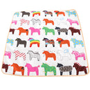 Non-slip Square Play Mat / Rug for Kids Baby Crawling Rugs Carpet Indoor Outdoor Play Tent Pad Soft & Thick - Horse Animal Pattern