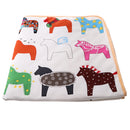 Non-slip Square Play Mat / Rug for Kids Baby Crawling Rugs Carpet Indoor Outdoor Play Tent Pad Soft & Thick - Horse Animal Pattern