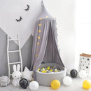 Mosquito Net Bed Canopy Dome Princess Cotton Cloth Tent Kids Room Decor Gray