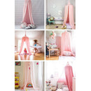 Mosquito Net Bed Canopy Dome Princess Cotton Cloth Tent Kids Room Decor Pink