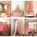 Mosquito Net Bed Canopy Dome Princess Cotton Cloth Tent Kids Room Decor Pink