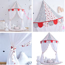Kids Bed Canopy With Cloth Curtain, Hanging Princess Play Tent - Star, L