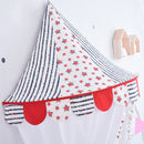 Kids Bed Canopy With Cloth Curtain, Hanging Princess Play Tent - Star, L
