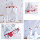 Kids Bed Canopy With Cloth Curtain, Hanging Princess Play Tent - Star, S
