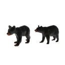 Plastic Realistic Wildlife Jungle Forest Animals Black Bear Action Figure Toys Playset, Eduactional Toys For Kids Toddler Collectibles S