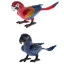 Plastic Realistic Wildlife Jungle Forest Animals Parrot Action Figure Toys Playset, Eduactional Toys For Kids Toddler Collectibles Blue