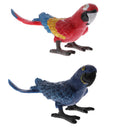 Plastic Realistic Wildlife Jungle Forest Animals Parrot Action Figure Toys Playset, Eduactional Toys For Kids Toddler Collectibles Blue