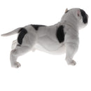 Plastic Realistic Wildlife Animals American Bully Pitbull Dog Action Figure Toys Playset, Kids Toddler Nature Toys Home Decor Collectibles White