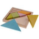 New Wooden Tangram Toy Geometrical Jigsaw Puzzle Brain Teaser Game Kids/Baby Early Learning -12x12cm