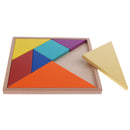 New Wooden Tangram Toy Geometrical Jigsaw Puzzle Brain Teaser Game Kids/Baby Early Learning - 22x22cm