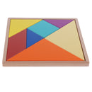 New Wooden Tangram Toy Geometrical Jigsaw Puzzle Brain Teaser Game Kids/Baby Early Learning - 22x22cm