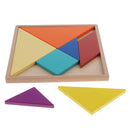New Wooden Tangram Toy Geometrical Jigsaw Puzzle Brain Teaser Game Kids/Baby Early Learning - 22x22cm