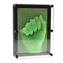 Plastic 3D Image Captor Pin Art Sculpture Hand Mould with Frame Home DÃ©cor Office Toy - Green Medium