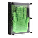 Plastic 3D Image Captor Pin Art Sculpture Hand Mould with Frame Home DÃ©cor Office Toy - Green Medium