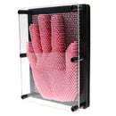 Plastic 3D Image Captor Pin Art Sculpture Hand Mould with Frame Home DÃ©cor Office Toy - Pink Medium