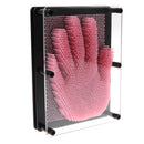 Plastic 3D Image Captor Pin Art Sculpture Hand Mould with Frame Home DÃ©cor Office Toy - Pink Medium