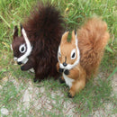 Vivid Simulation Plush Animal Model Figures Home Decoration Kids Toy Birthday Gift - Dark Brown Squirrel