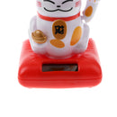 Kids Solar Powered Waving Hands Fortune Cat Kitten Animal Swinging Figure Toy Car Home Ornament Decor Kids Xmas Gifts Gag Prank Toys