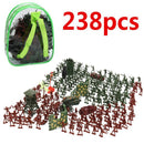 238 Pieces Army Men Playset 4cm Soldier Action Figures with Lookout Tower Flags & More Accessories