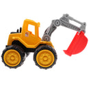 Inertial Excavator Engineering Vehicles Flexible Die-cast Cars Model Construction Sand Truck Beach Toy Kids Xmas Gift