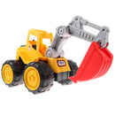 Inertial Excavator Engineering Vehicles Flexible Die-cast Cars Model Construction Sand Truck Beach Toy Kids Xmas Gift