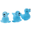 4Pcs PVC Baby's Bath Toy Sounding Blue Sea Lion Toy Floating Animal Squeaky Science Toy