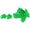 4 Pieces Cute Rubber Squeaky Crocodile Family Kids Baby Toddler Bathing Toy