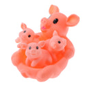 4 Pieces Cute Rubber Squeaky Pig Family Kids Baby Toddler Bathing Toy