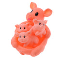 4 Pieces Cute Rubber Squeaky Pig Family Kids Baby Toddler Bathing Toy