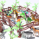 100 Pieces Mini Jurassic Dinosaur Animal Action Figures Model DIY Scene Kits Playset Kids Toy Gift